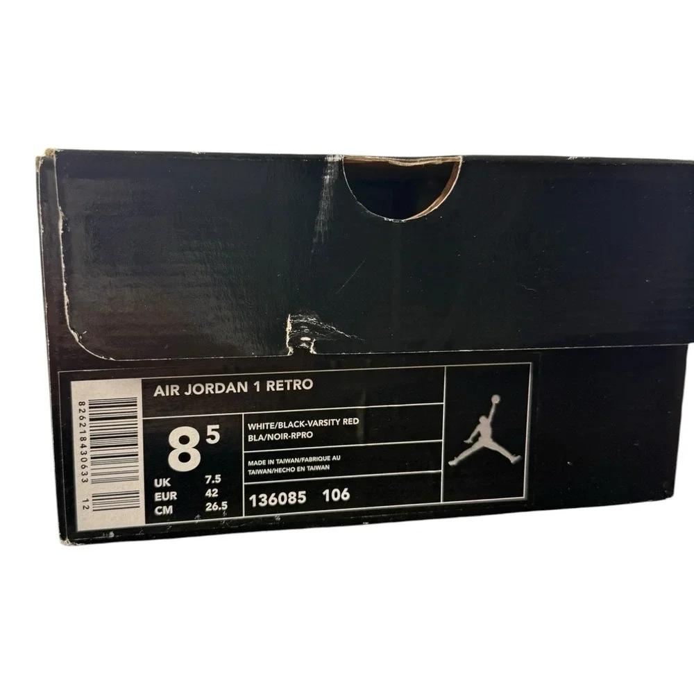 Air Jordan 1 Retro Mid Patent 2003 Chicago 136085-106 OG BOX Card Men's Size 8.5